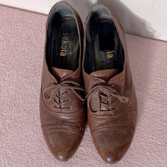 Sekoia Brown Leather Lace Up Shoes 41 - Picture 2 of 15